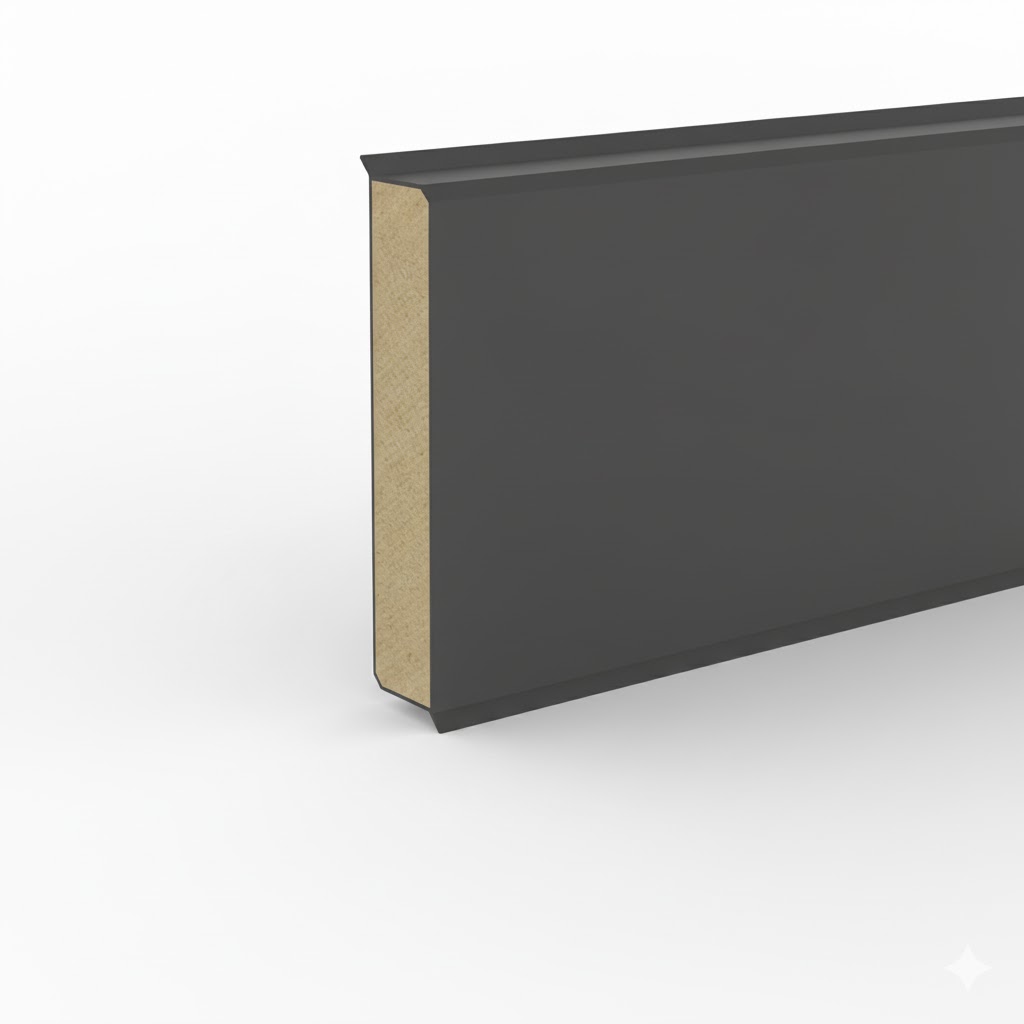 Döllken Kernsockelleiste Cubu flex life 60 - Anthrazit 1209