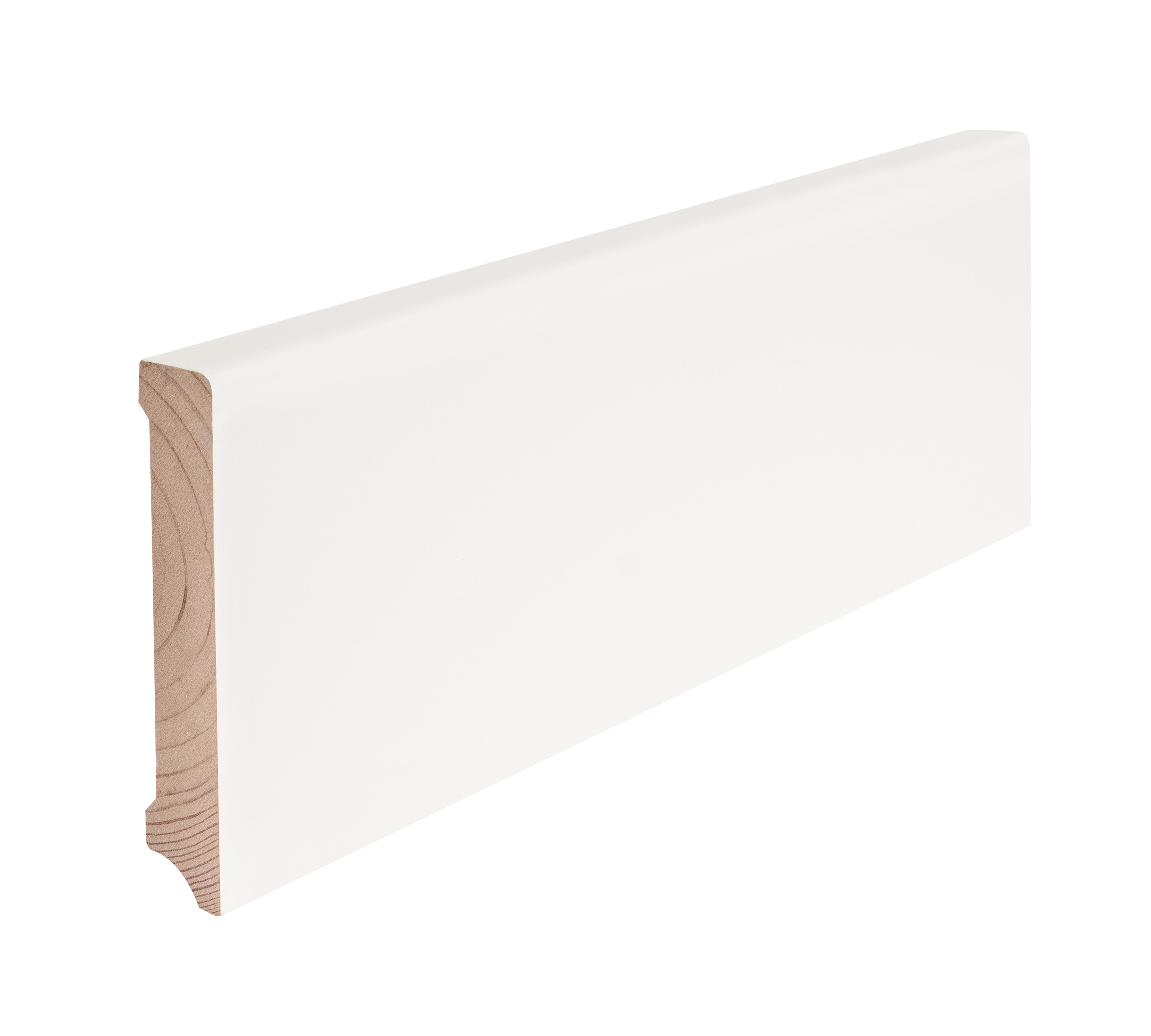 Sockelleiste Kiefer weiß lackiert (9010) WL10 16x96mm weiß CUBE #640NEU