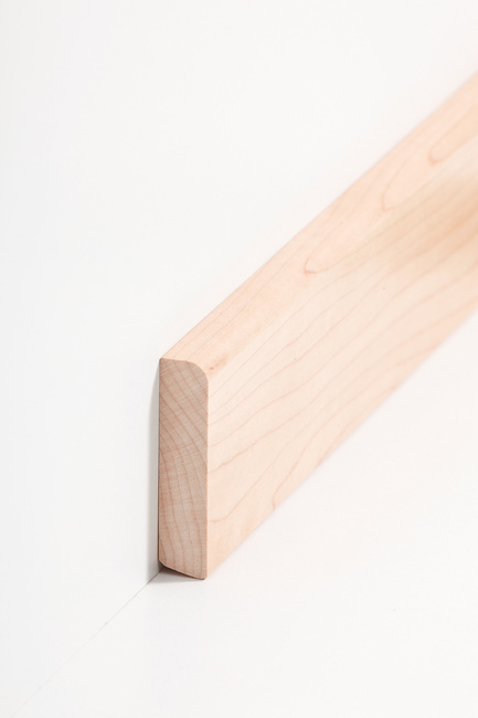 Südbrock Holz-Sockelleiste Ahorn lackiert | 13x58 mm | abgerundete Kante