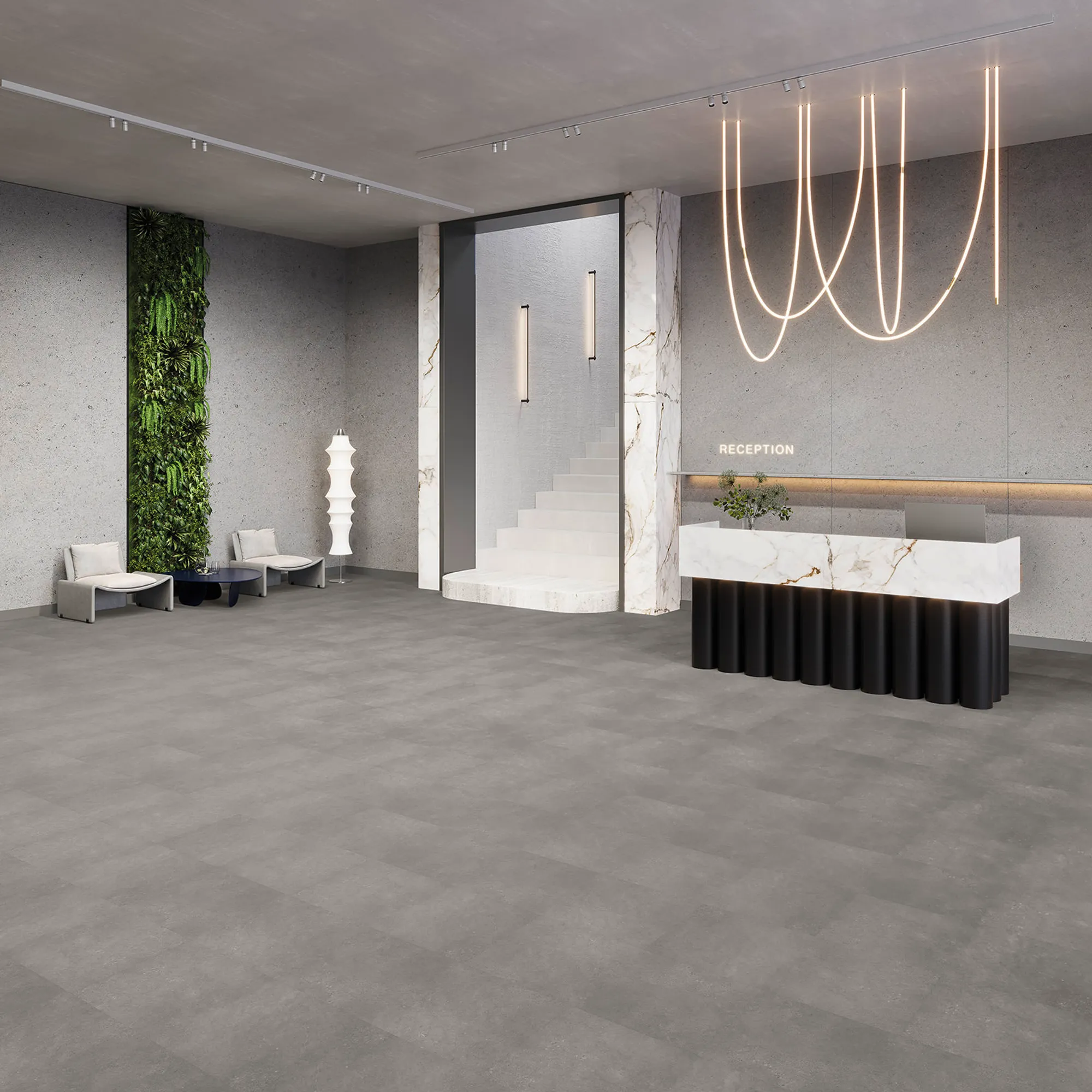 JOKA® DESIGN 555 Dryback | 5317 Dark Concrete | Klebe-Vinylboden