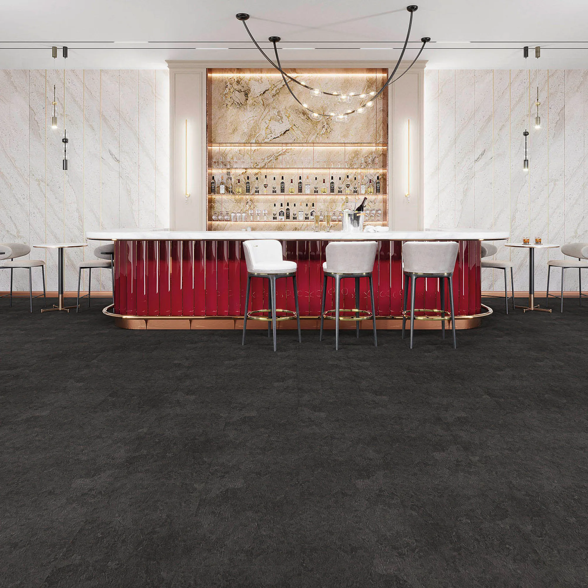 JOKA DESIGN 555 Click - Rigid Klick-Vinyl mit integriertem Trittschall - 542 Black Slate