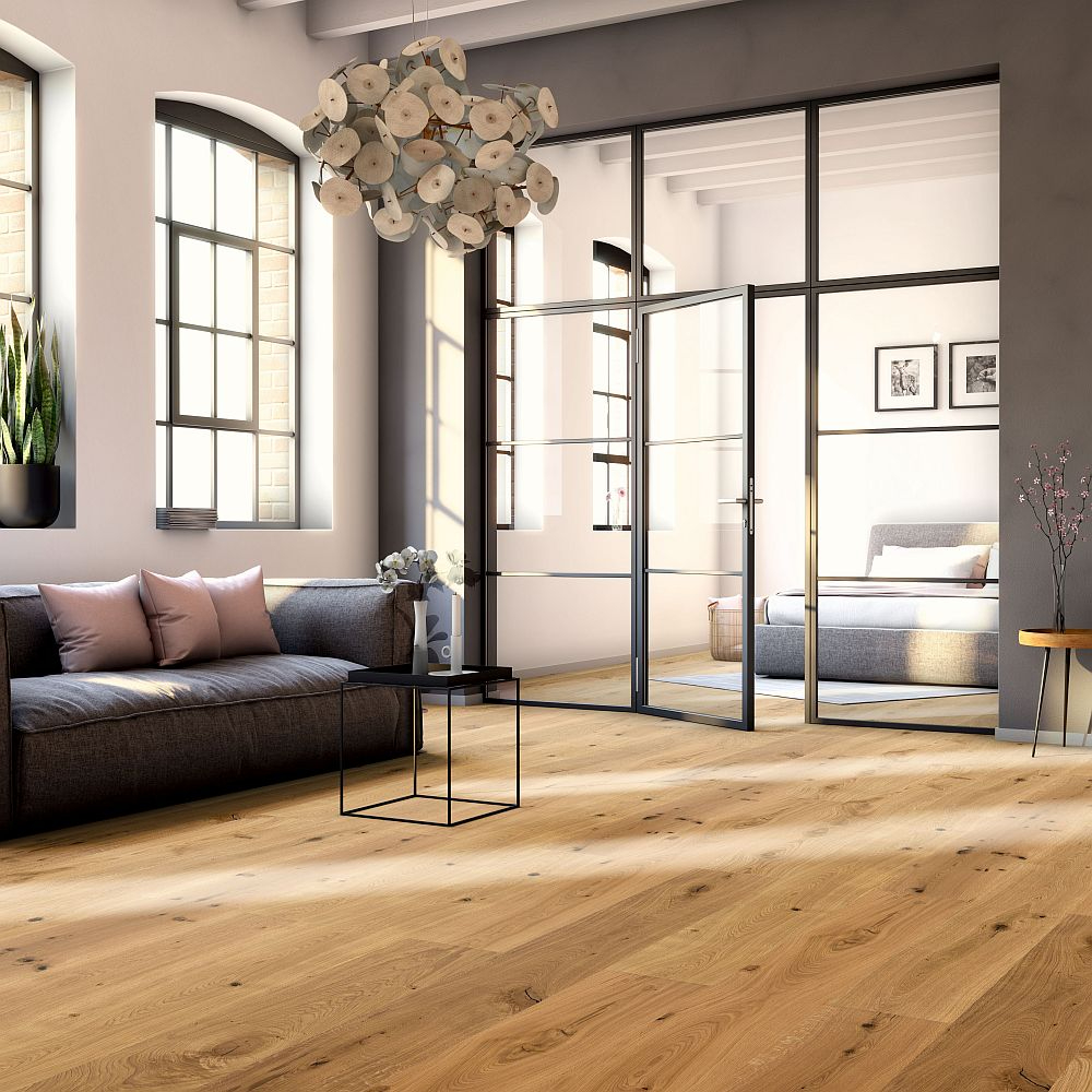 CaronaFloors 3S-Parkett LHD Eiche Largo gebürstet geölt