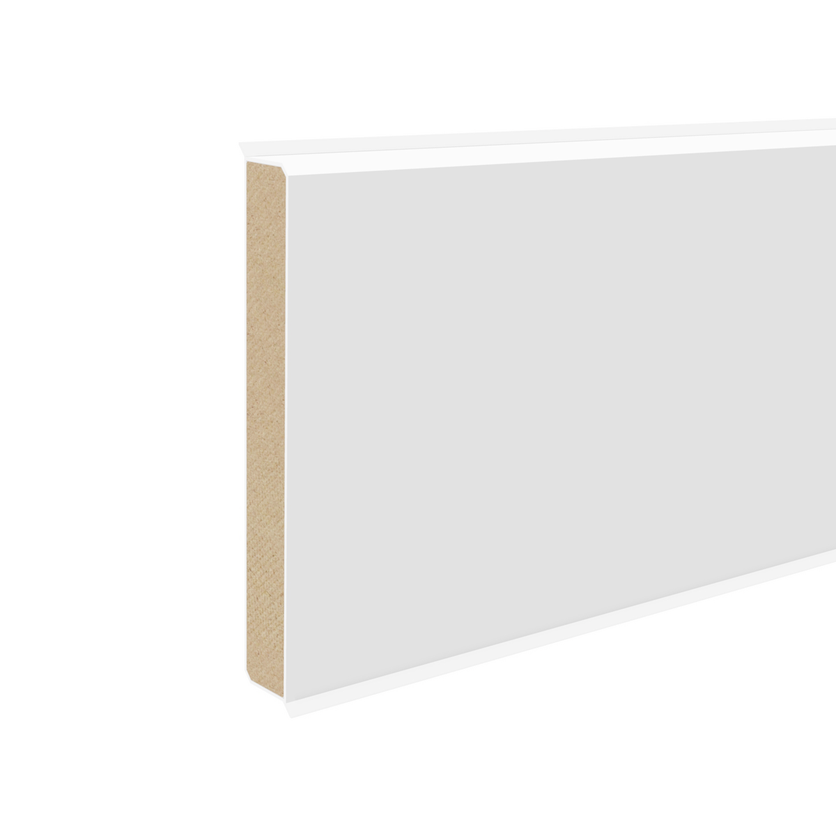 Döllken Kernsockelleiste Cubu flex life 80 - Perlweiß 1013