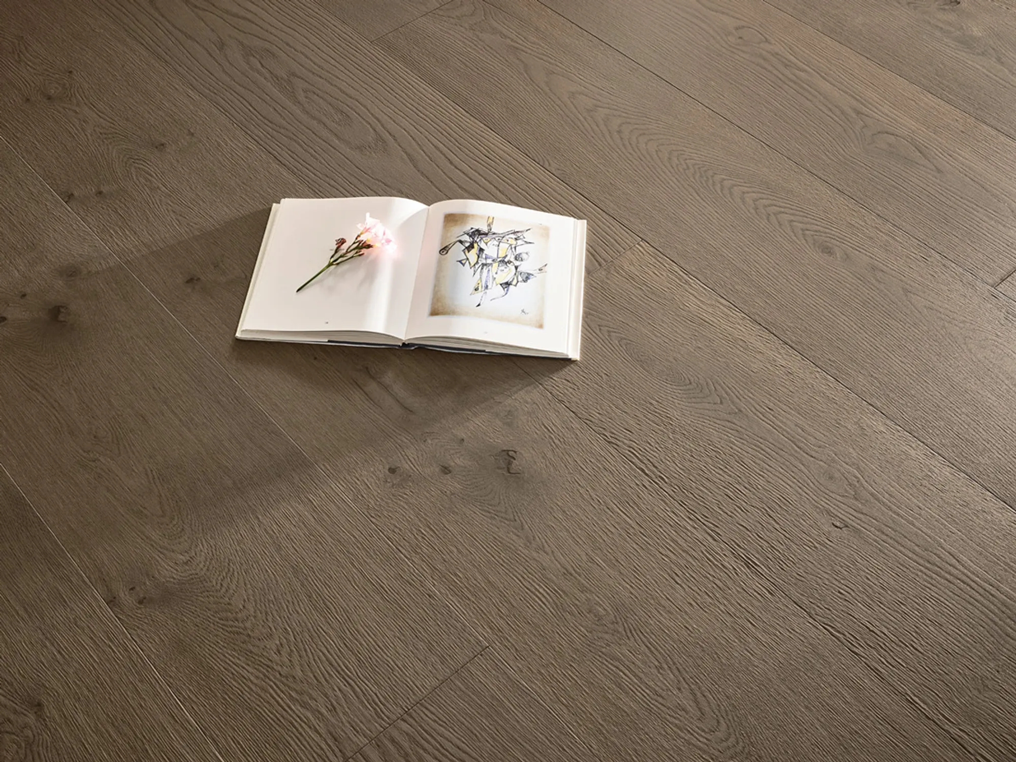 JOKA ATIVO 500 XXL Naturholzboden Landhausdiele 'AE582 Oak havanna greyVILLA ÖL'