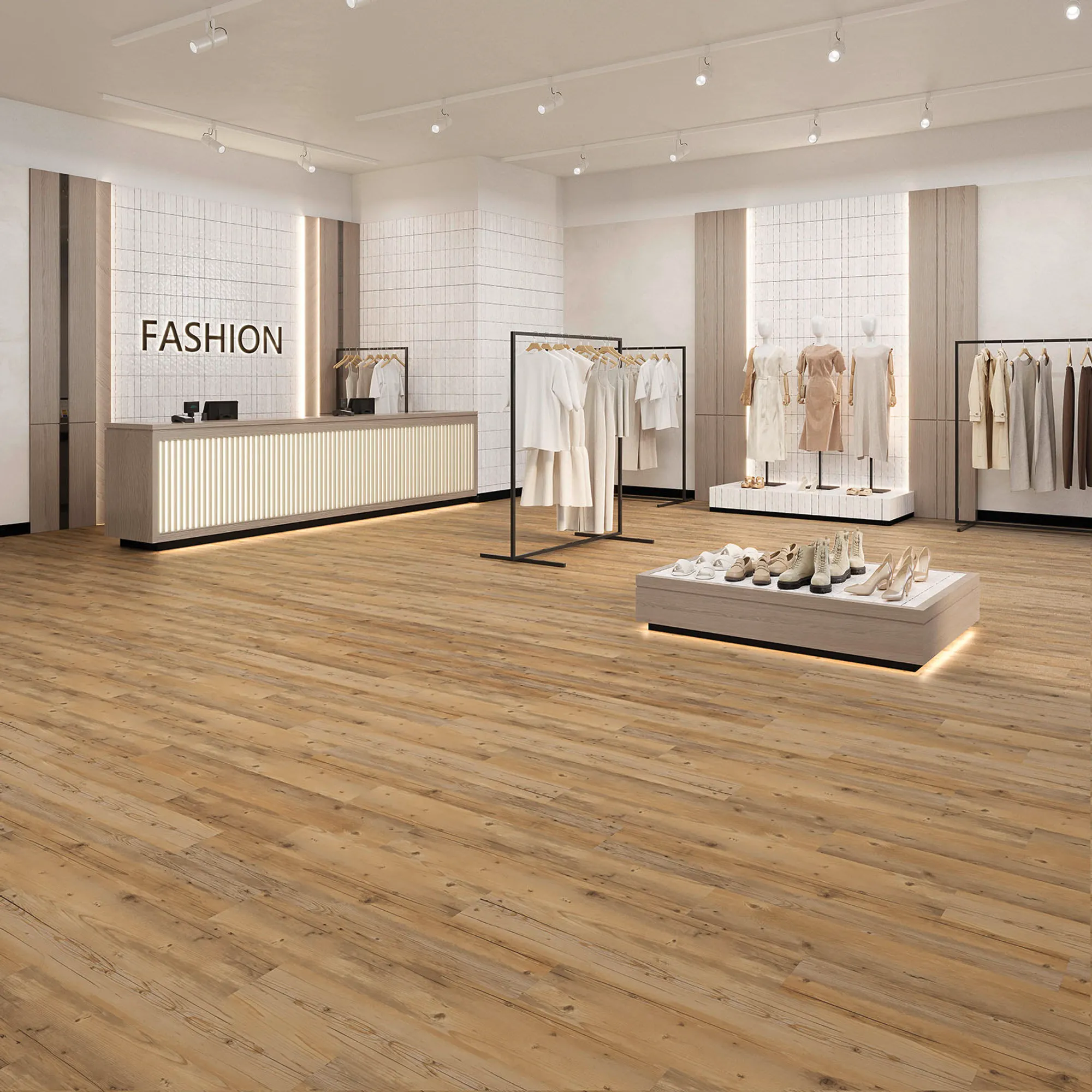 JOKA DESIGN 555 Click - Rigid Klick-Vinyl mit integriertem Trittschall - 407 Blond Pine