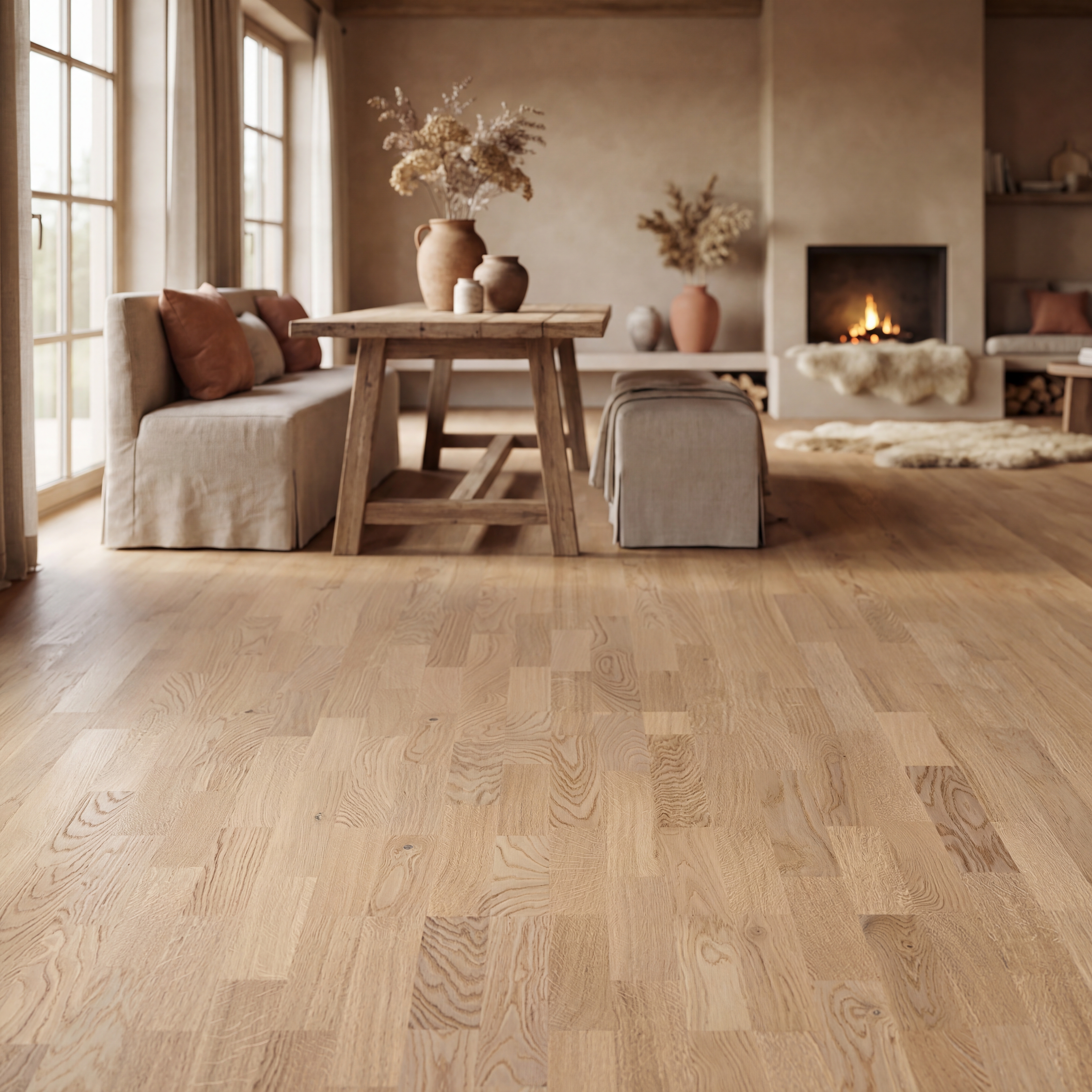 JOKA KINGSTON 535SB | E1822 Eiche vanilla NATURE VM | 3-Schicht Fertigparkett als Schiffsboden 3-Stab