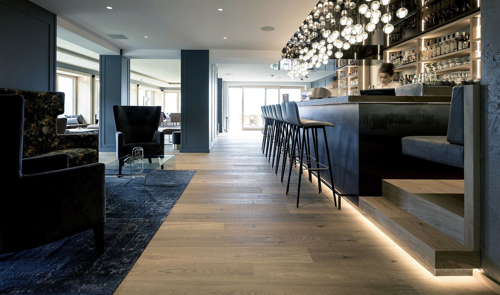 Admonter Parkett Eiche Lapis Rustic – Geräuchert, weiß geölt & cross-strukturiert