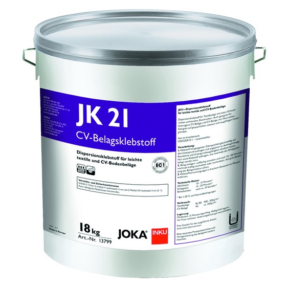 JOKA® JK 21 – CV-Belagsklebstoff | Dispersionsklebstoff für leichte textile und CV-Bodenbeläge