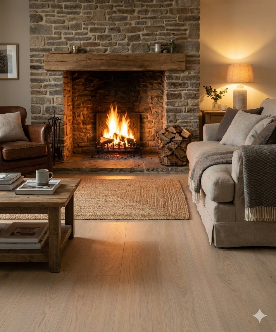 JOKA ATIVO 500 XXL Naturholzboden Landhausdiele 'AE162 Oak virgin white ELEG.VP'