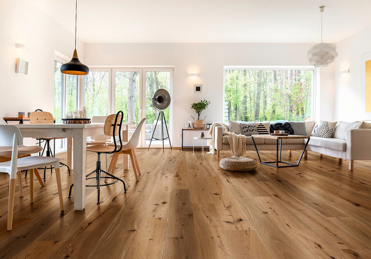 CaronaFloors 3-Schicht-Fertigparkett LHD Eiche Ruscello gebürstet geölt