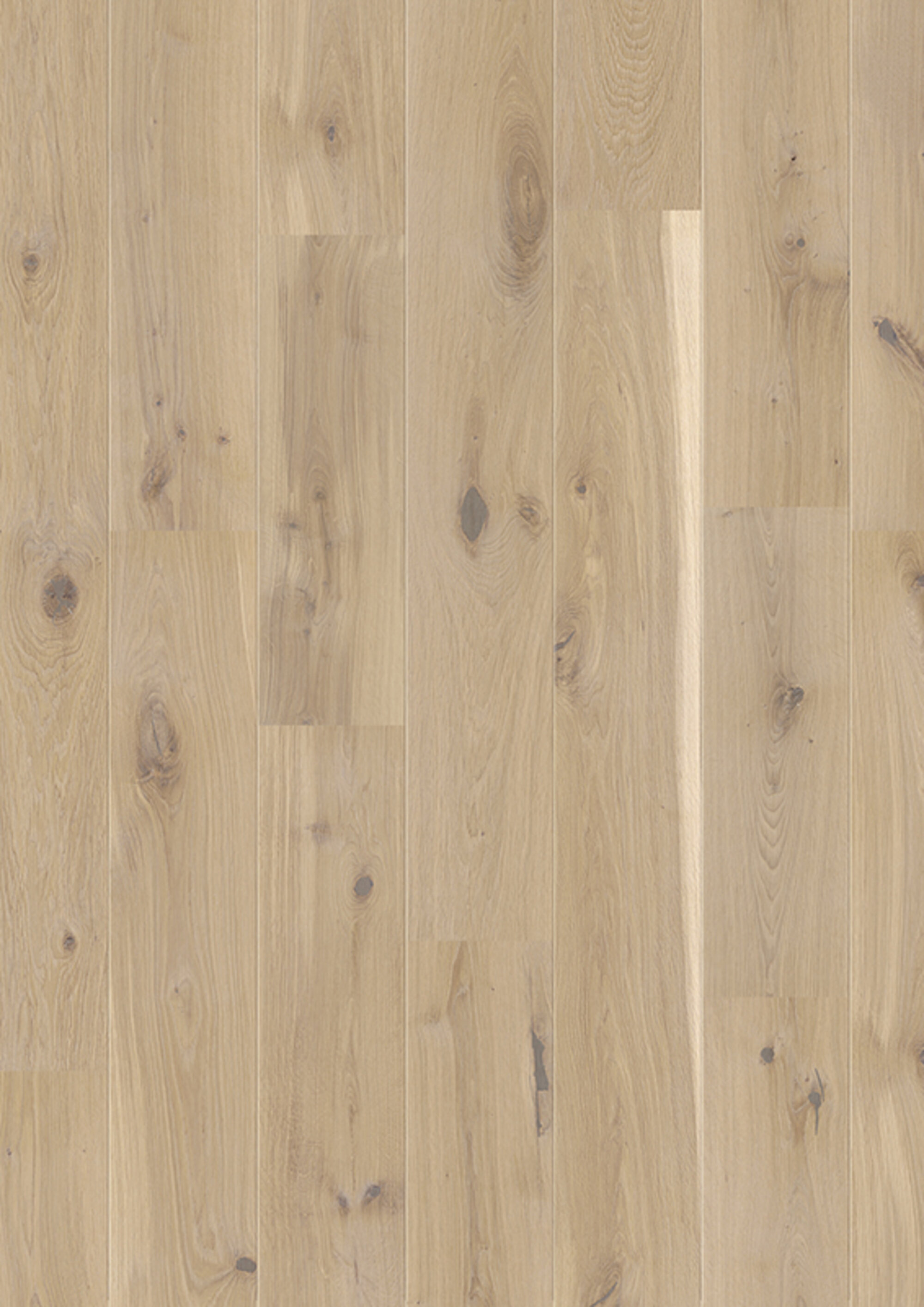 Detailaufnahme eines Eichenholz-Parkettbodens mit natürlicher Maserung