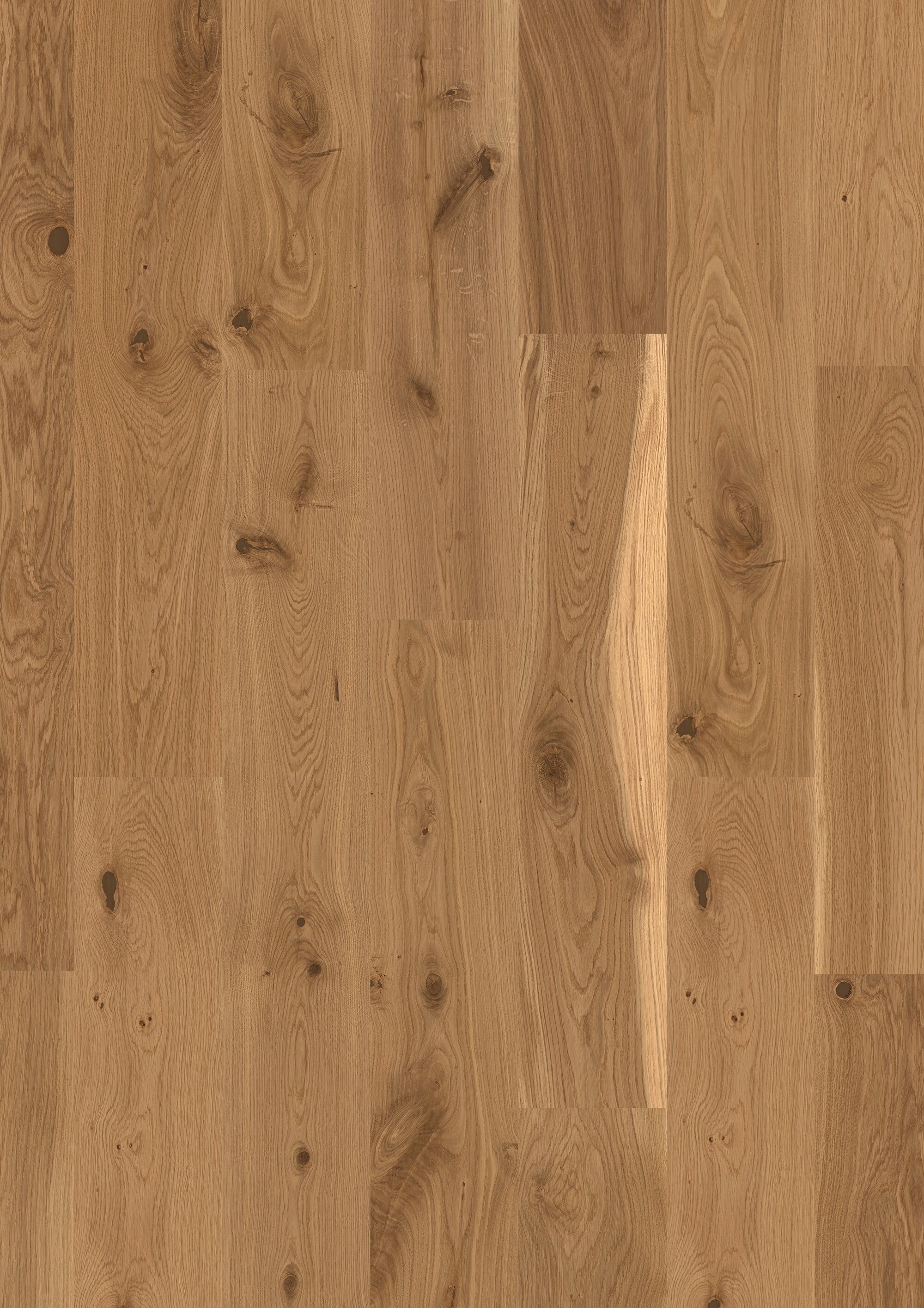 Nahaufnahme eines rustikalen Eichenholzfußbodens mit natürlicher Maserung