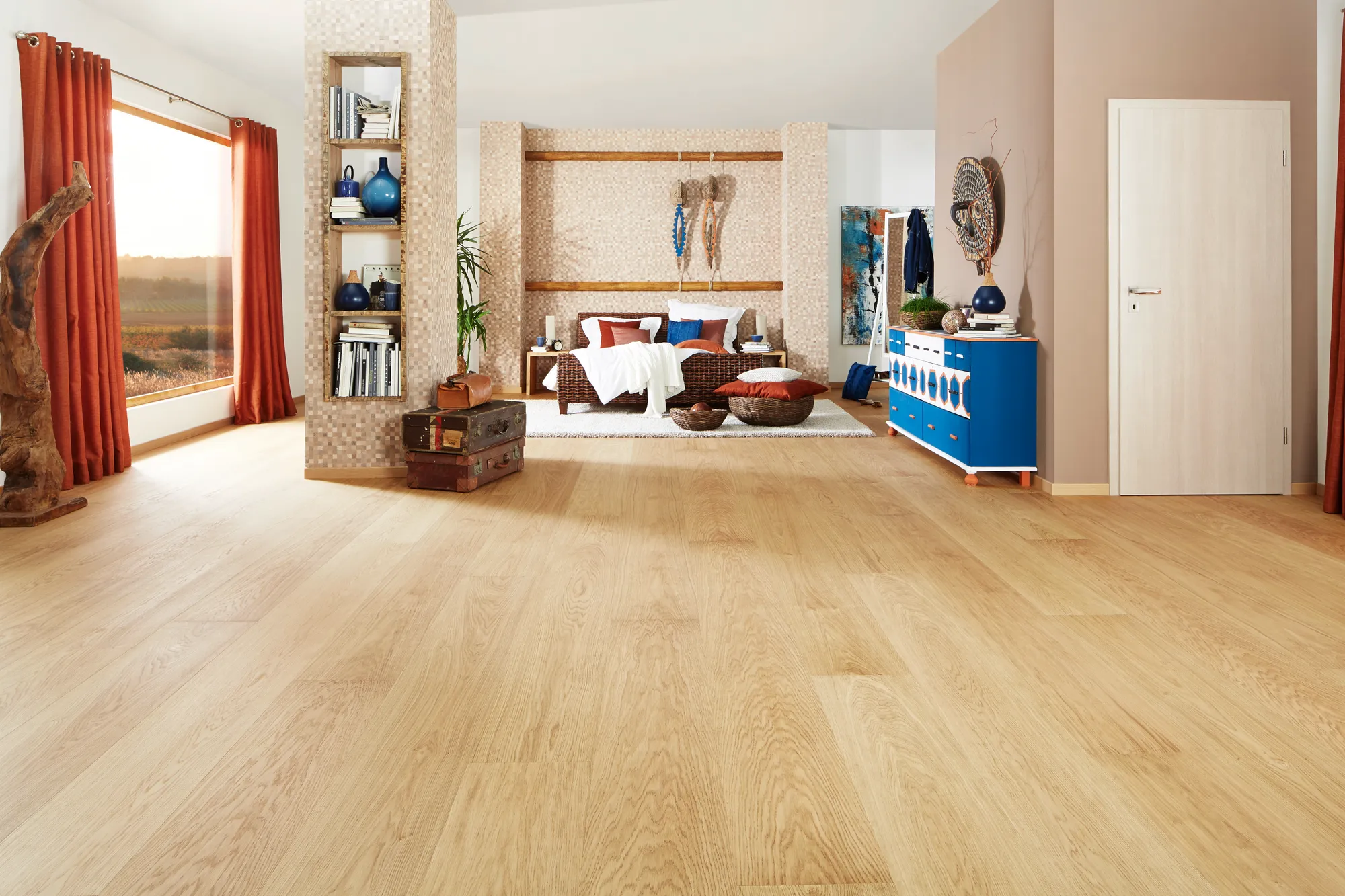 JOKA ATIVO 500 XXL Naturholzboden Landhausdiele 'AE063 Oak unity brown ELEG.ÖL'