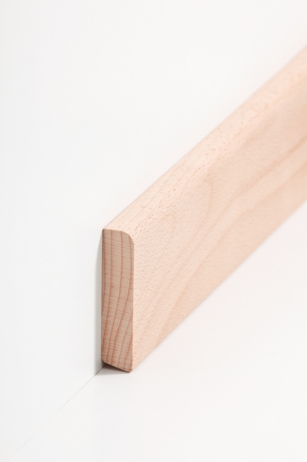 Südbrock Holz-Sockelleiste Buche roh | 13x58 mm | abgerundete Kante