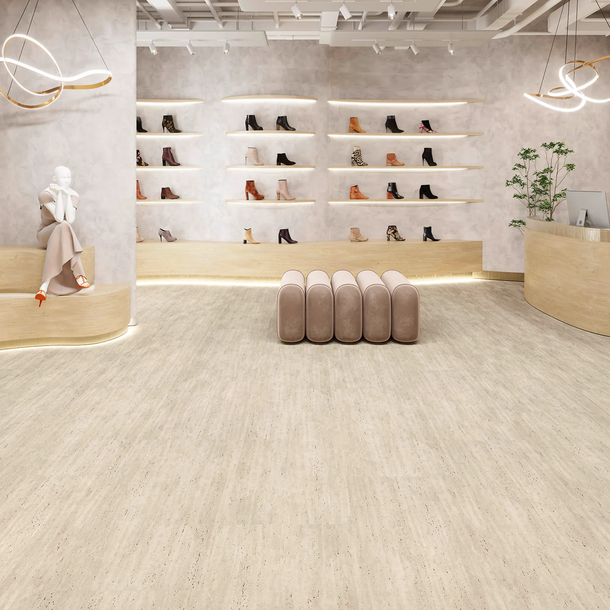 JOKA® DESIGN 555 Dryback | 5543 Travertine | Klebe-Vinylboden