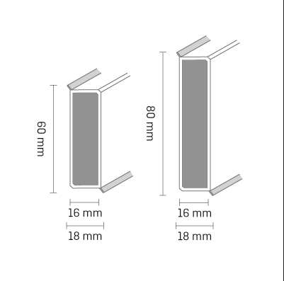Döllken Kernsockelleiste Cubu flex life XL 80 - Perlweiß 1013