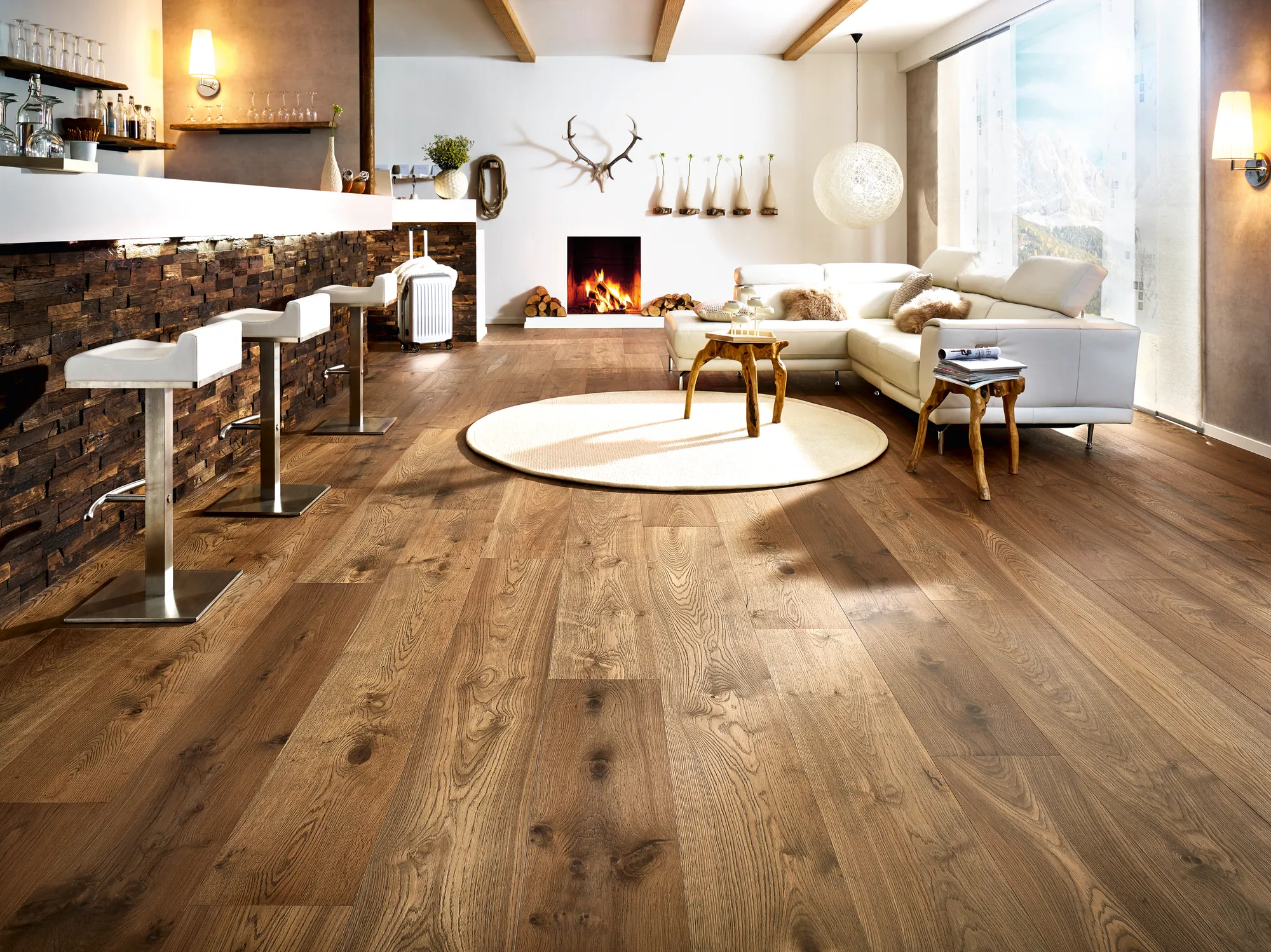 JOKA ATIVO 500 XXL Naturholzboden Landhausdiele 'AE566 Oak torrid brownVILLA ÖL'