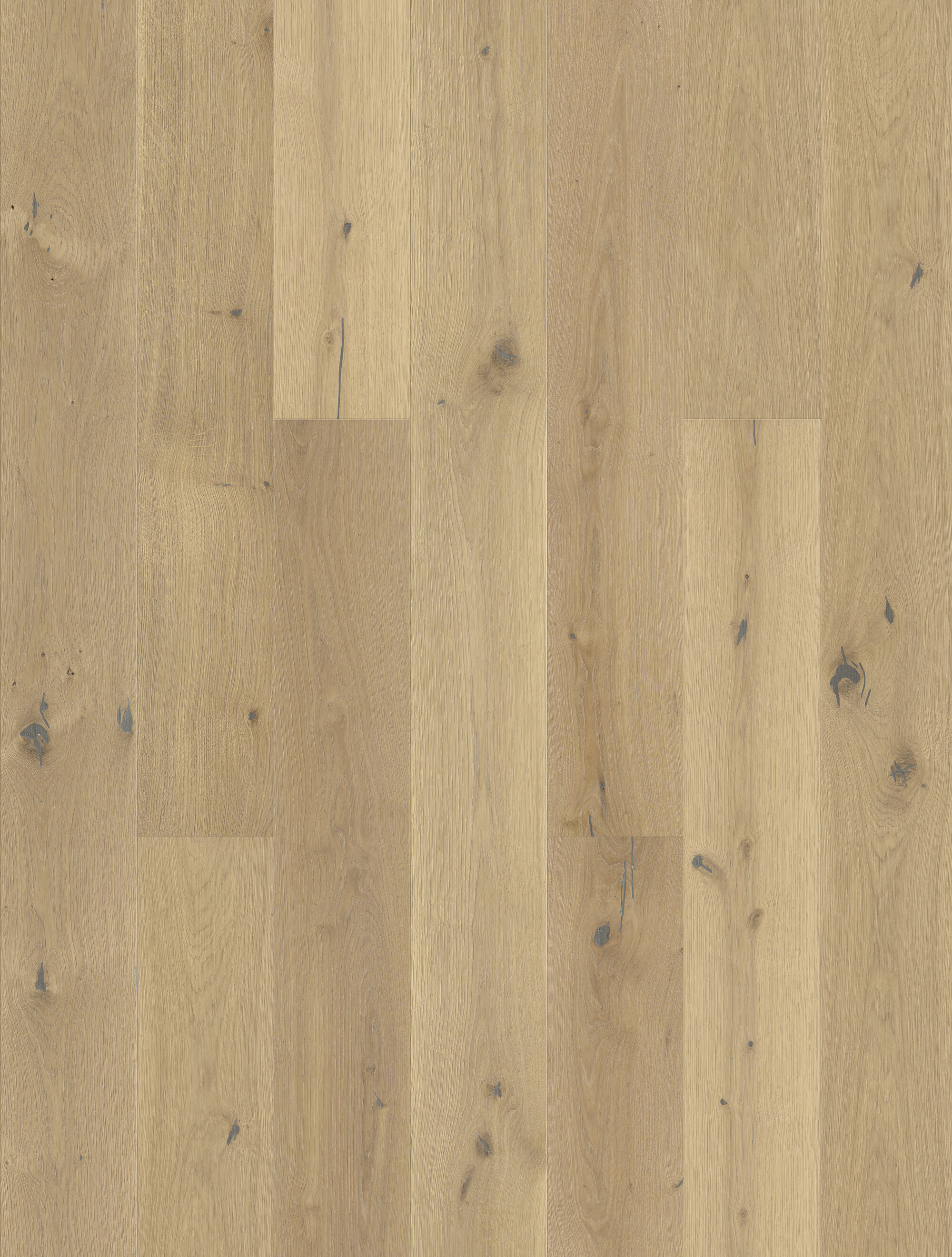 Detailaufnahme eines Eichenparkettbodens mit natürlicher Maserung und warmen Holztönen