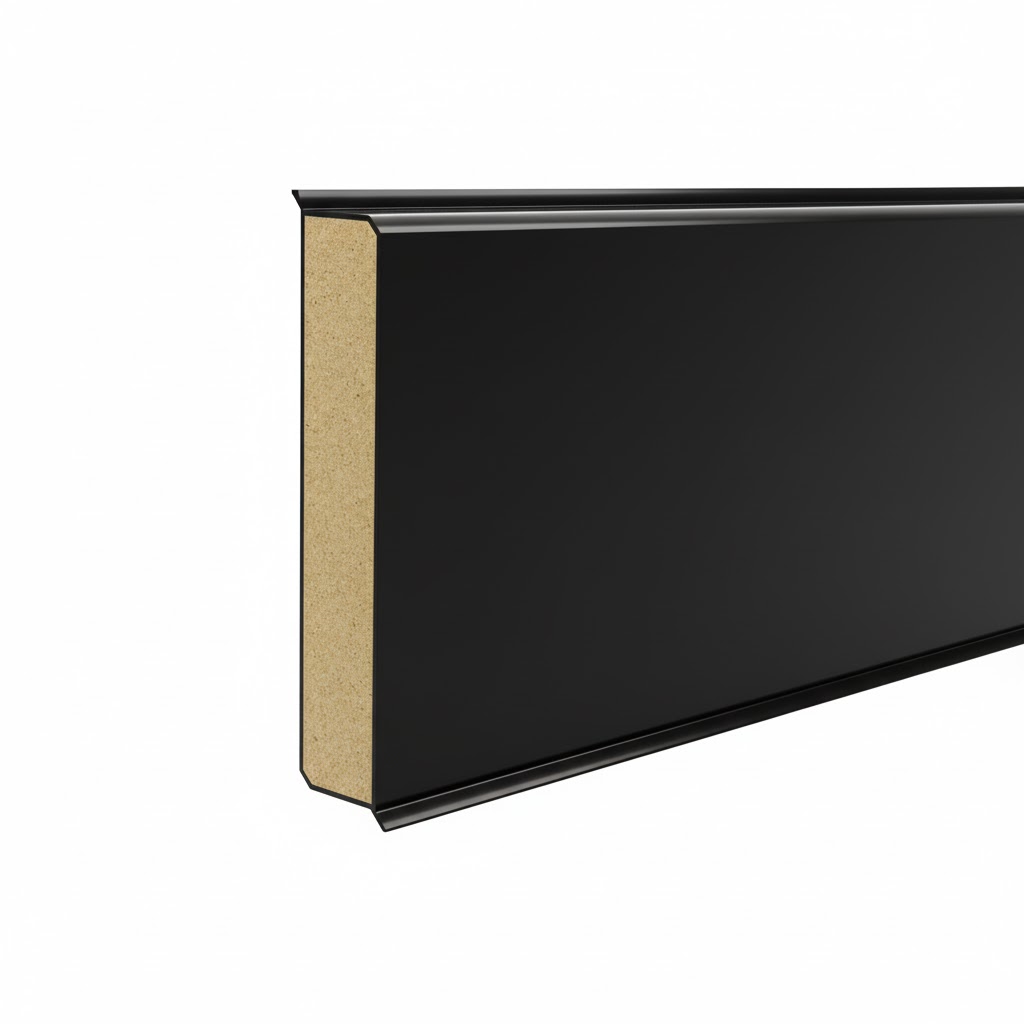 Döllken Kernsockelleiste Cubu flex life 60 - Schwarz 1144