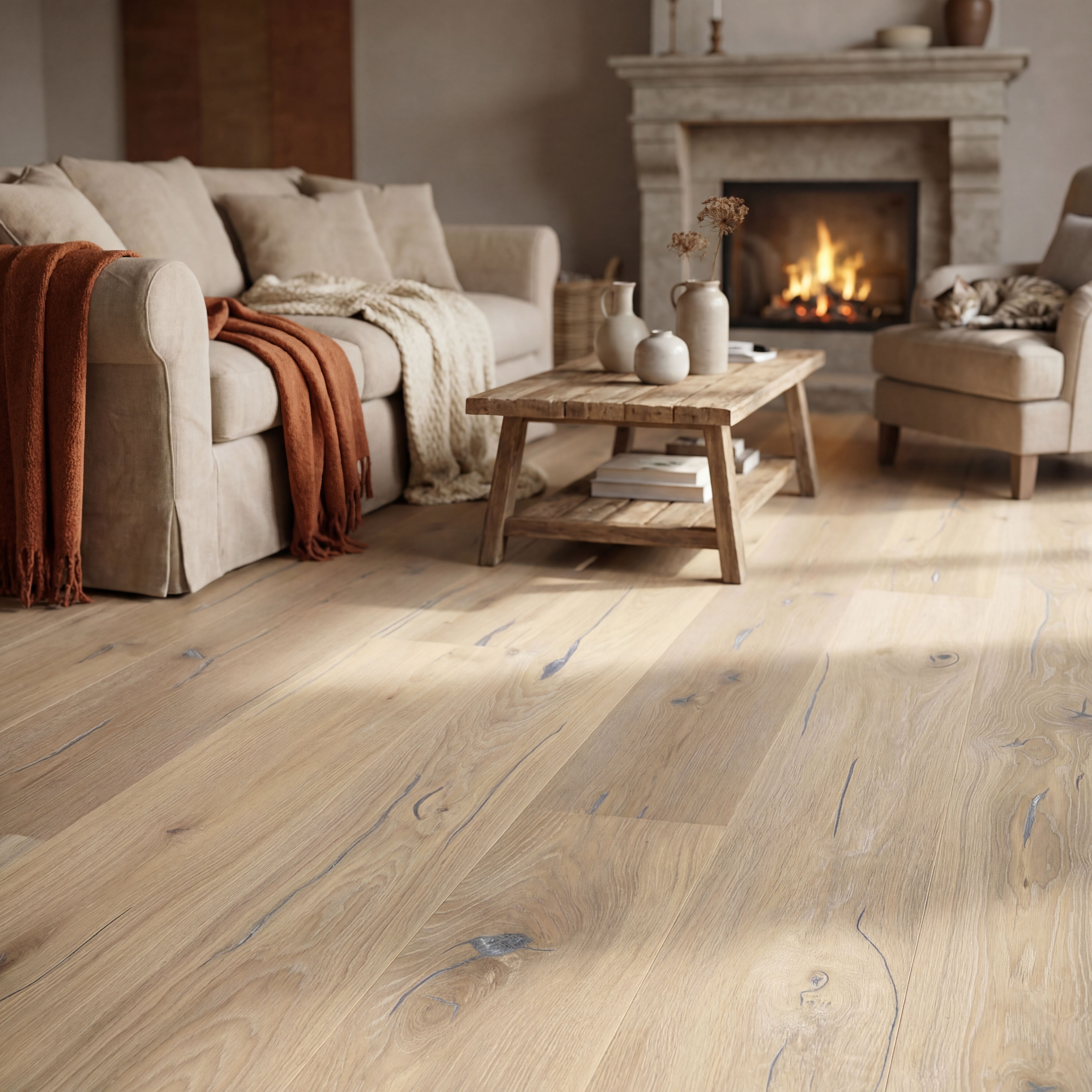 JOKA CALGARY 535 LD Parkettboden 3-S Landhausdiele | E7044 Eiche creme bar. VILLA ÖL