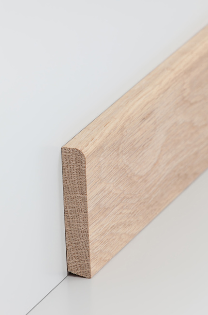 Südbrock Holz-Sockelleiste Bergeiche roh | 13x70 mm | abgerundete Kante